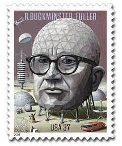 An inventor, architect, engineer and philosopher, R. Buckminster Fuller has been called one of America's most original thinkers. This 2004 stamp honored Fuller on the 50th anniversary of his patent for the geodesic dome.