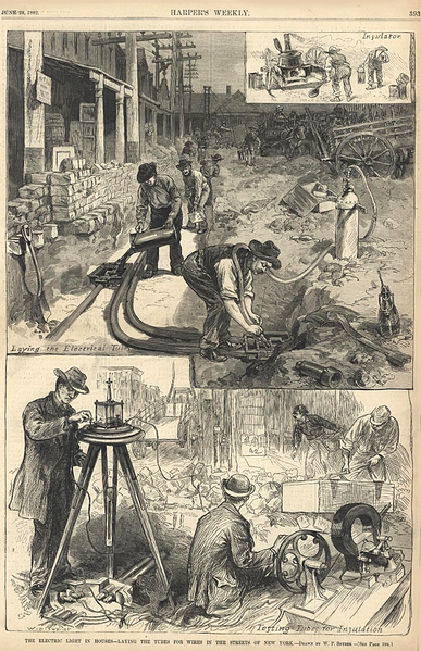File:Fig 1-31 - Laying electric lines under street Edison Pearl Street Utility June 21 1882 Harpers Weekly.png