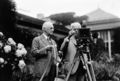 Thomas Edison and George Eastman with celluloid film